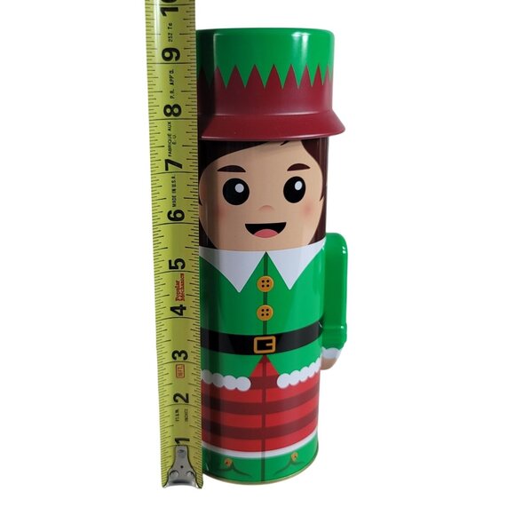 Harry & David Green Elf Tin 9.5" Christmas Gift Candy Cookie Container TIN ONLY - Picture 6 of 10
